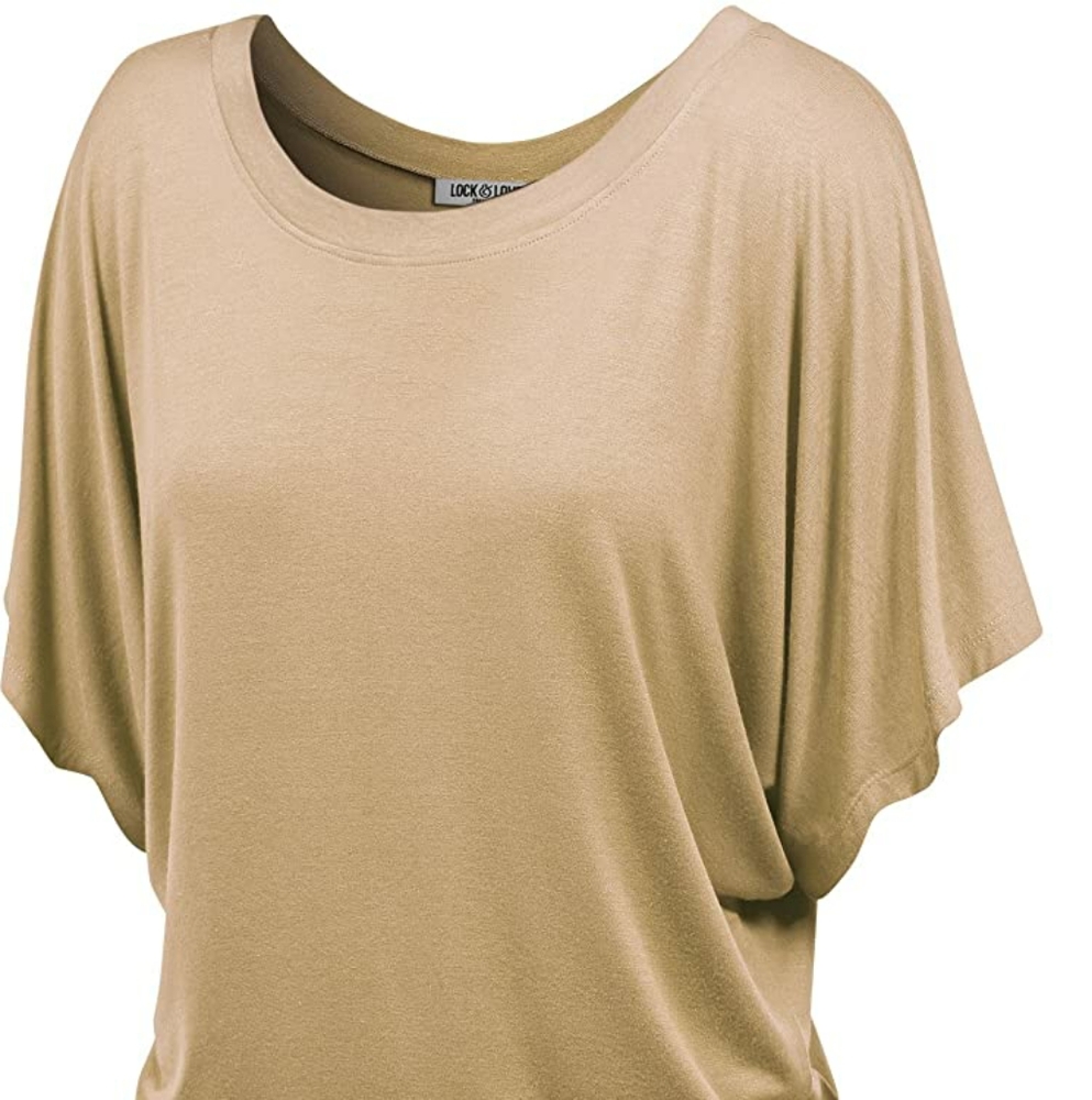 Taupe Short Sleeve Boat Crew Neck